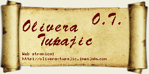 Olivera Tupajić vizit kartica
